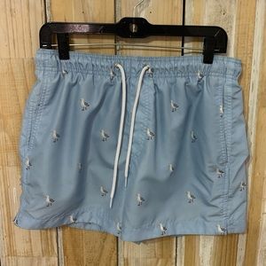 H&M Mens Medium Swimming Trunks With Birds